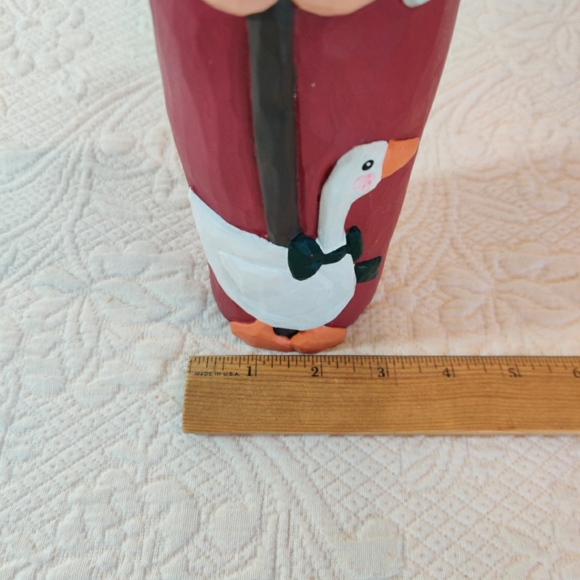 Eddie Walker Original Carvings Santa 12” Tall W/Goose Folk Primitive Vintage - Picture 7 of 8